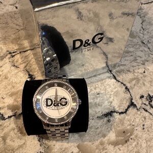 D&G Silver and Black Men's Watch